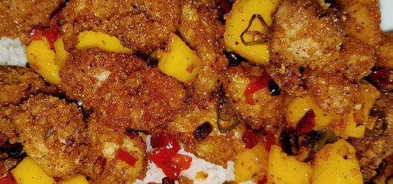 Crispy Honey Mango Chili Chicken